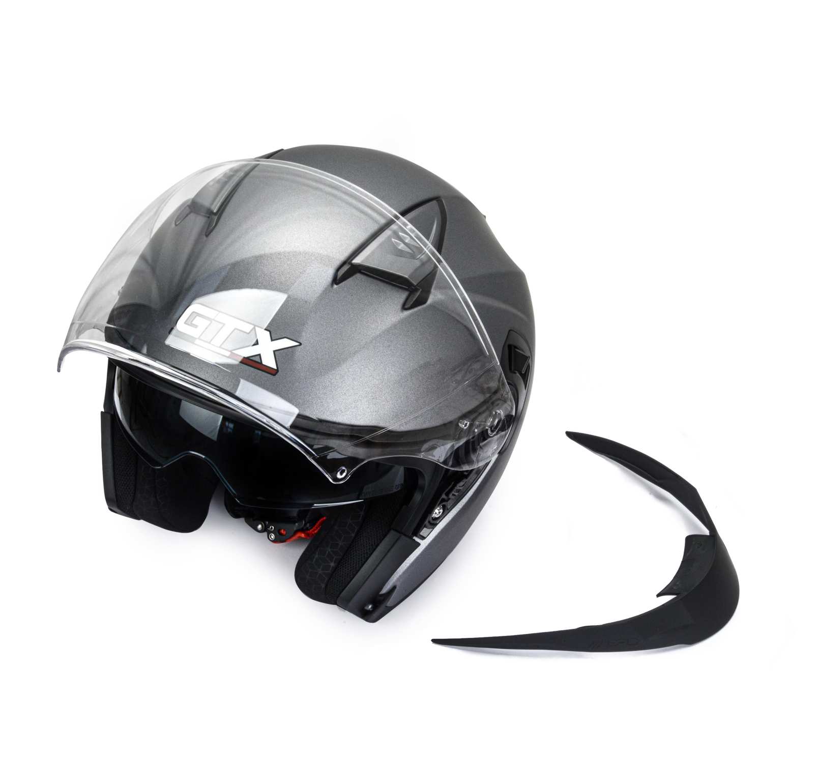 Шлем мото открытый GTX 885-1 №1 (S) GREY